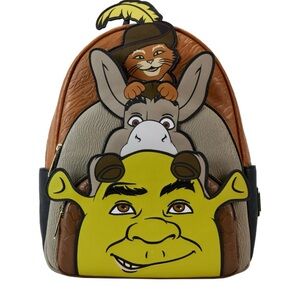 Loungefly Shrek Donkey Puss in Boots Trio Backpack